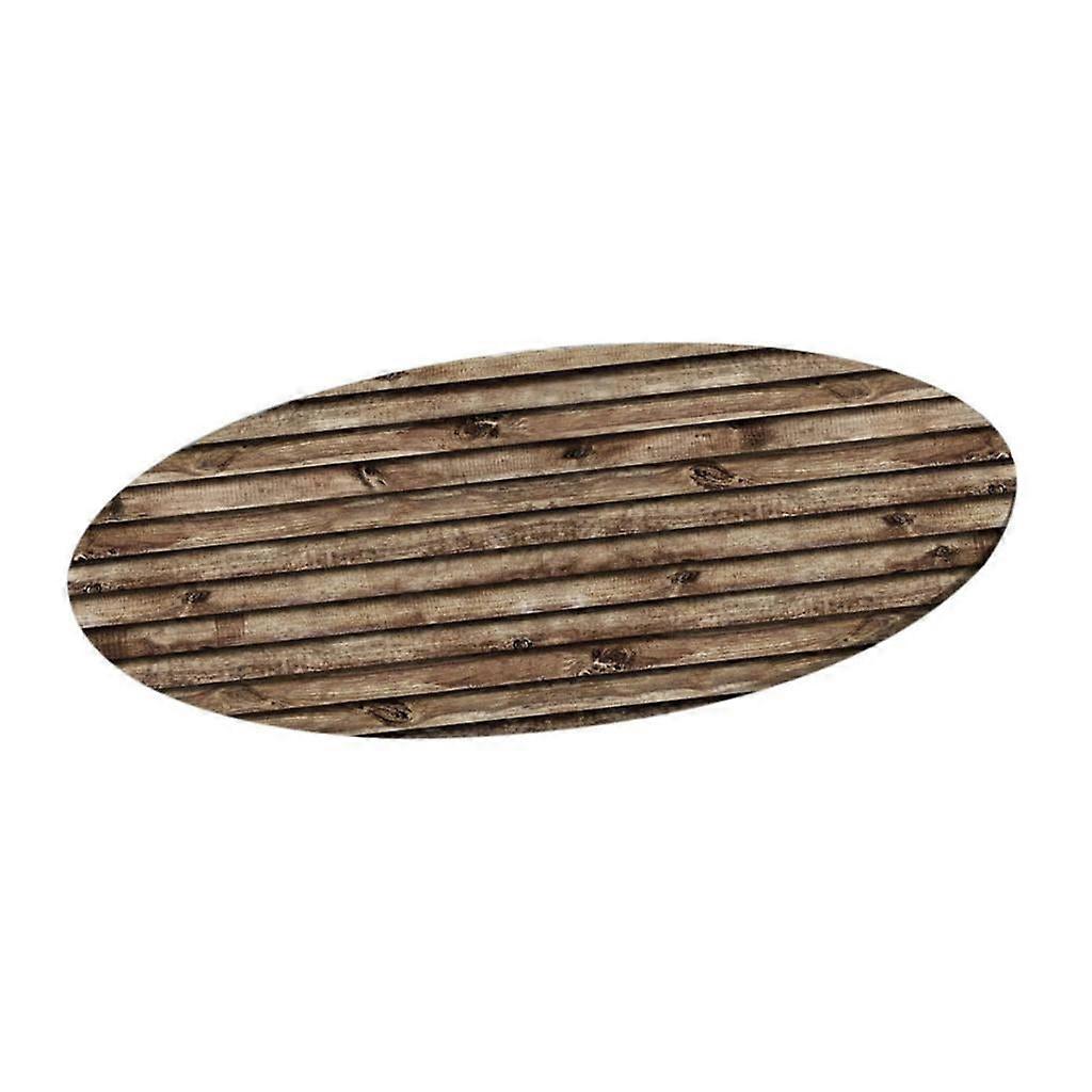 Elastic Fitted Table Cover, Polyester Round Tables Tablecloth Table Cloth ,Water Table Pads, Tabletop Decoration Wood Grain Pattern 47'' C