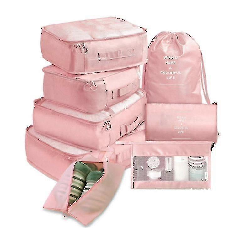 8 Adet Seyahat Düzenleyici Saklama Çantası Giysi Ayakkabı Düzenleme Çantası Su Geçirmez Taşınabilir Bagaj Bavul Paketleme Çantası