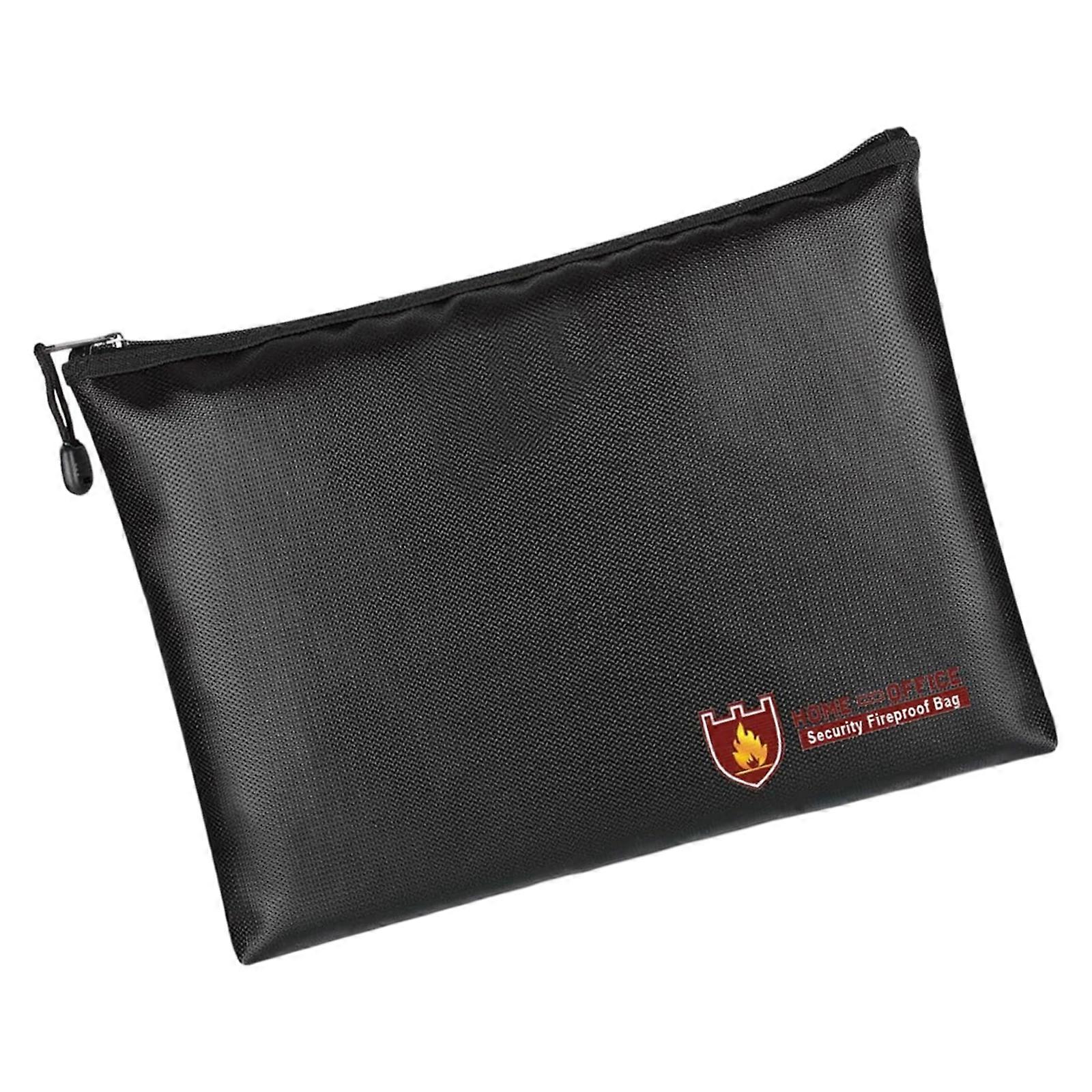 User Friendly Fireproof Protective Zippers Bag Leakproof Design For Important Documents Electronic Devices Home Office Use Multicolor