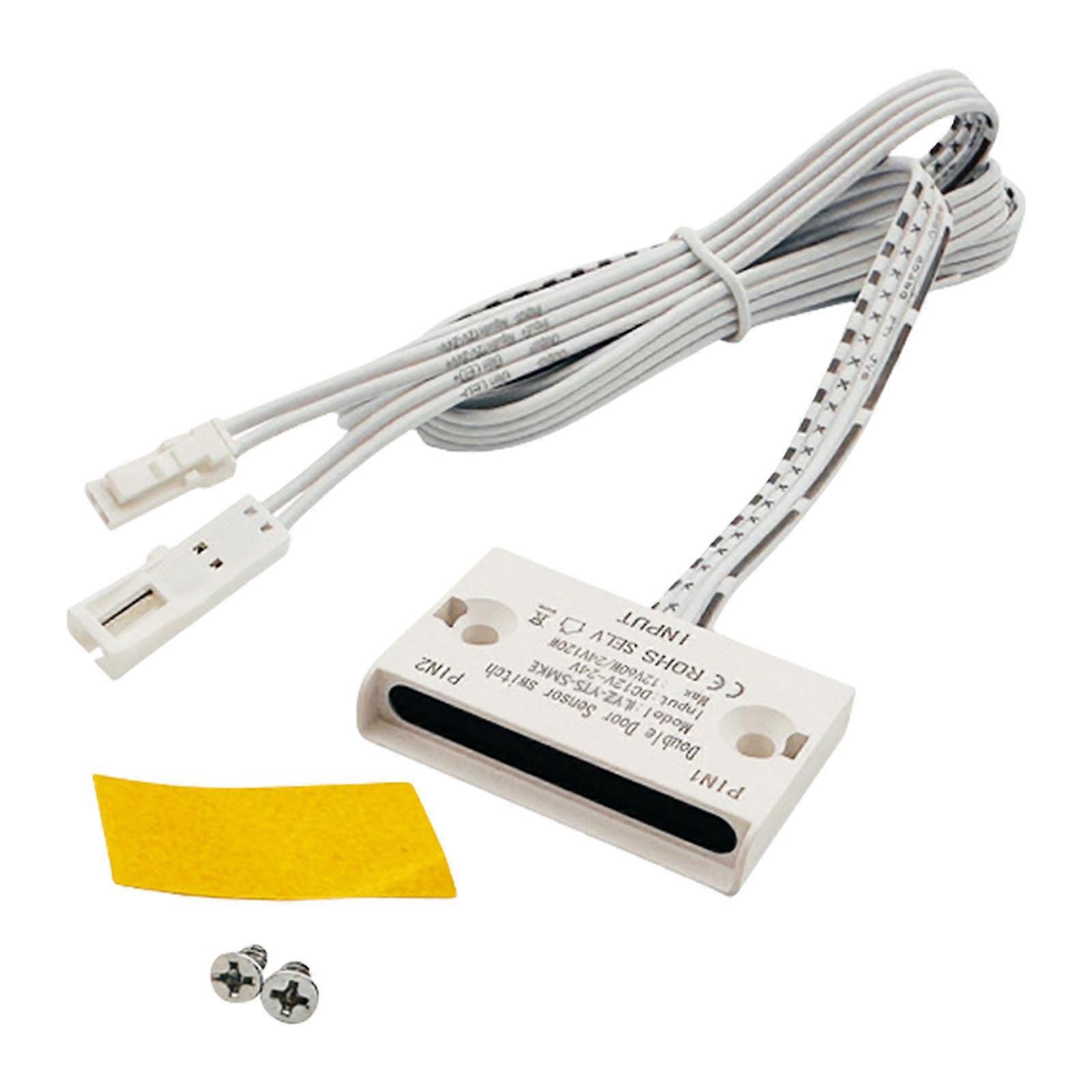 2Pcs Cabinet Door Open/Close Sensors Switches Replacement Auto ON/OFF Door Open Sensors Switches For Wardrobe Shelf Multicolor