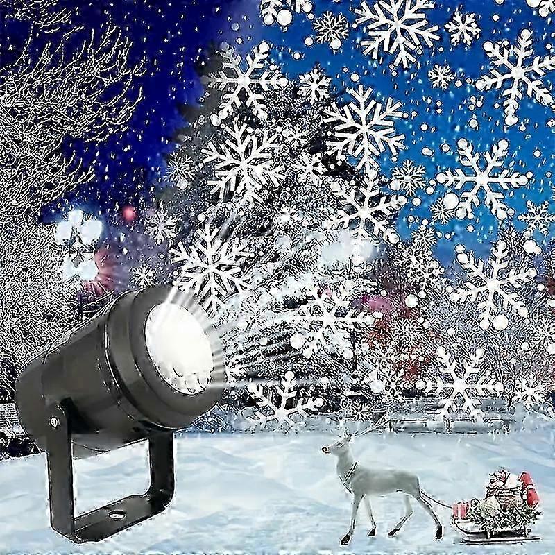 White LED Projector Lamp with Snowflake Display - Compatible Model