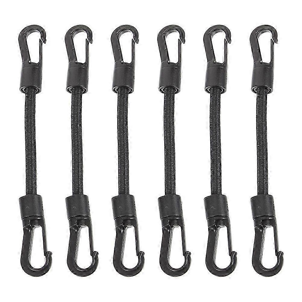 6pcs Portable Hook Ropes Multi-function Buckle Straps Elastic Tie Down Straps Outdoor Supply