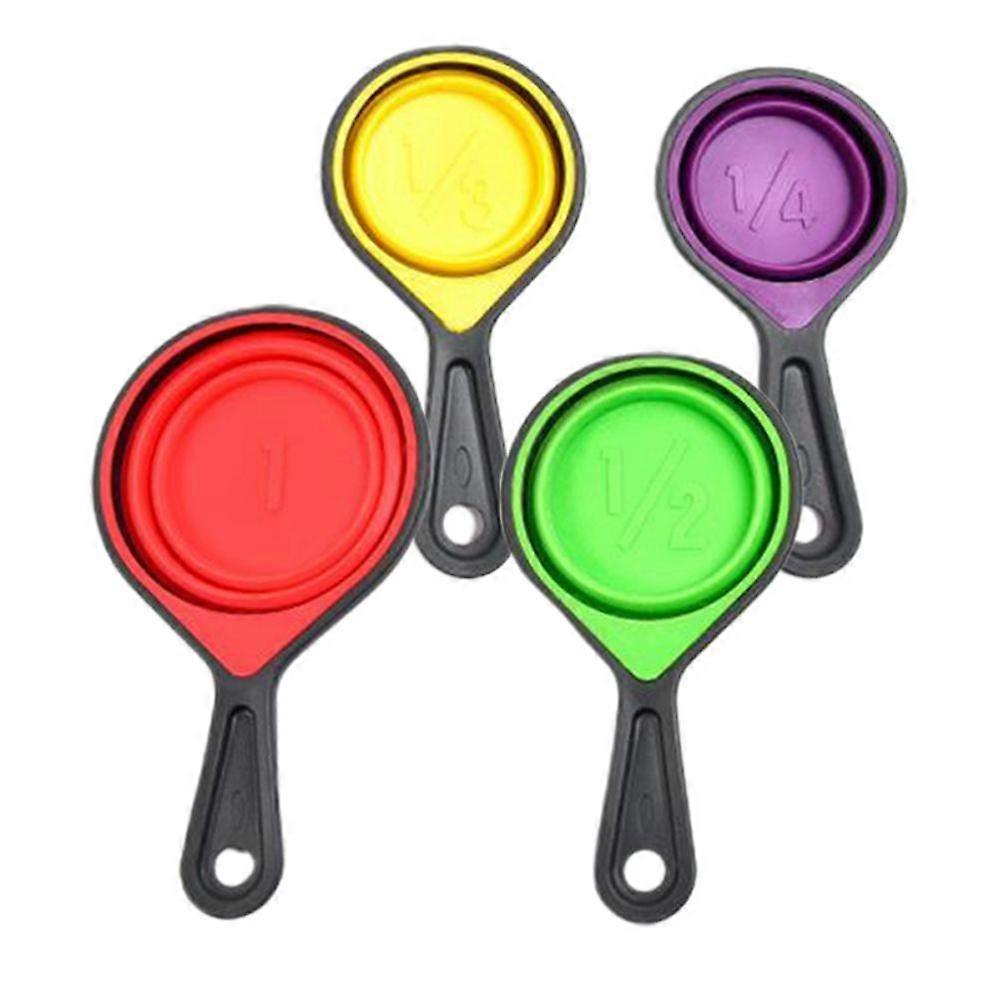 Collapsible Silicone Measuring Cups And Spoon Set Baking Tools Cups + Spoons