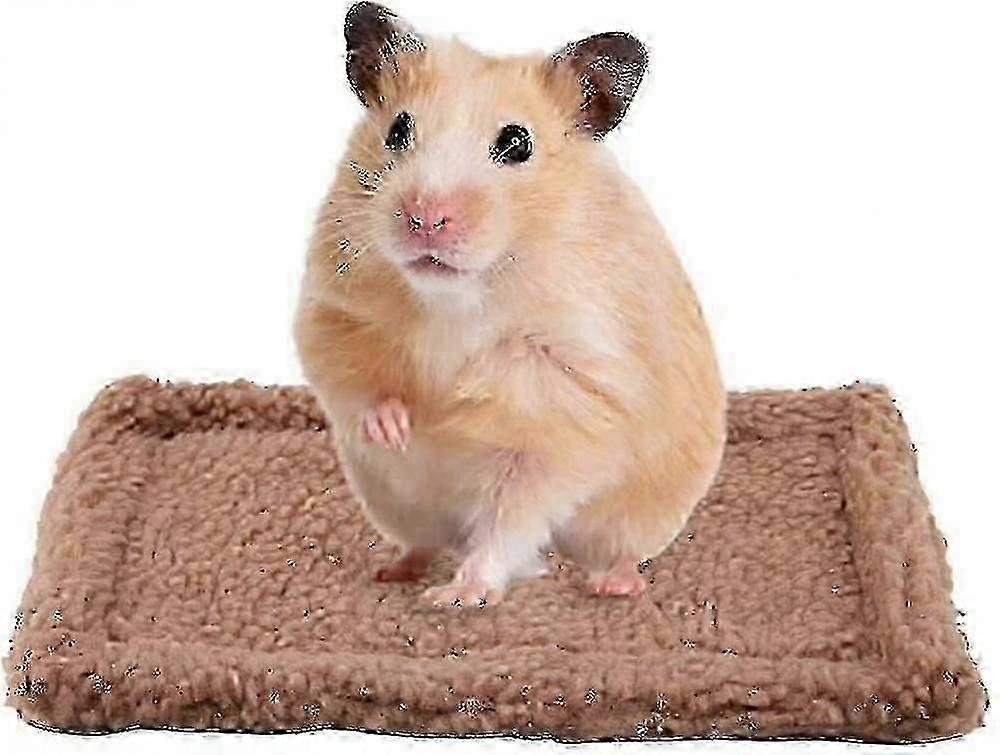Rectangular Plush Warm Bed Mat for Small Pets Including Guinea Pigs, Hamsters, and Rabbits