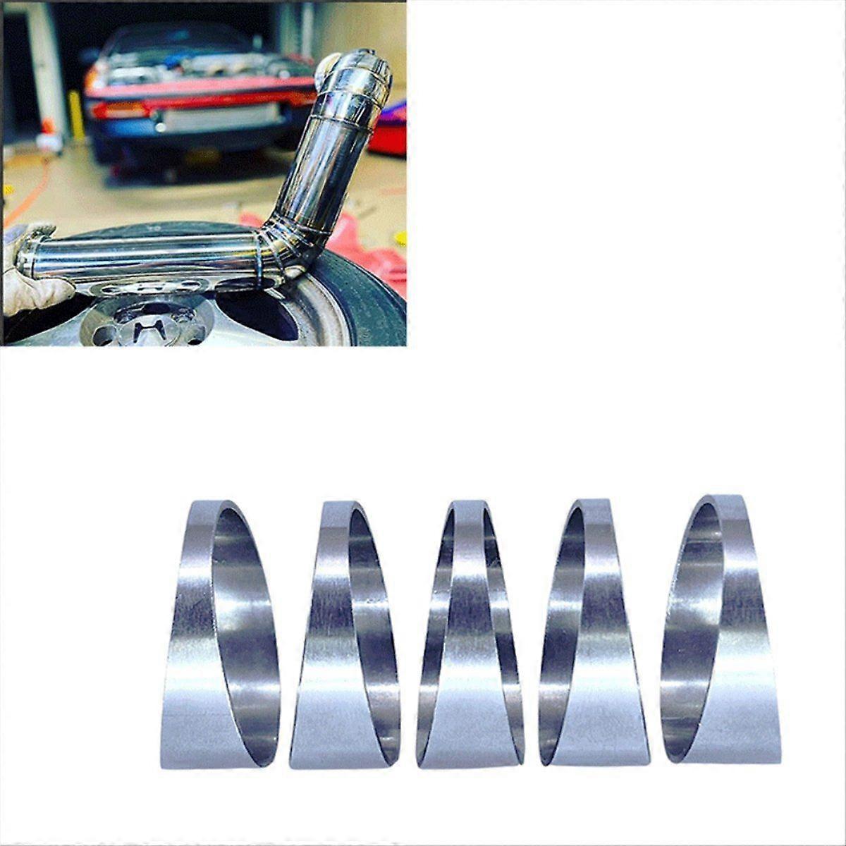 90 Degree Stainless Steel Tight Radius Pie Cuts (Not Welded) - LaserCut & Deburred for Custom Exhau