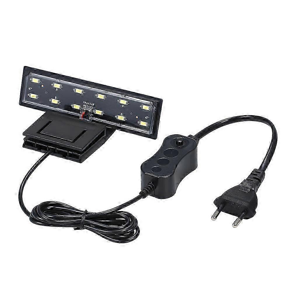 Aquarium Light AC220V 6W 12 LED White Light Compact Design Portable EU Plug Energy Efficient Durable Material Easy Installation for Aquarium