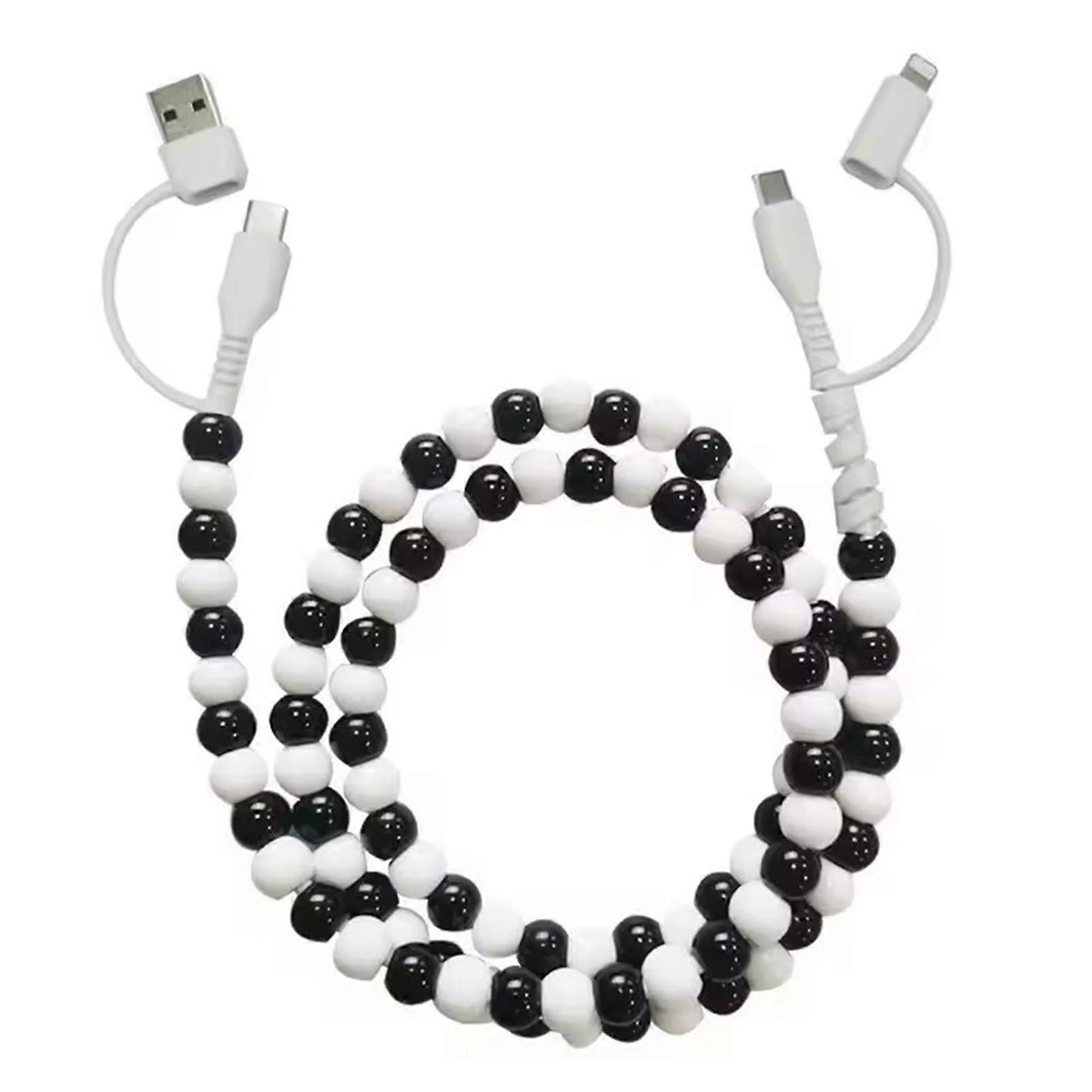 4 in 1 Beaded Phone Charger Cable Fast Charging Multi-Color Cord for iPhone Tablet Mobile Phone