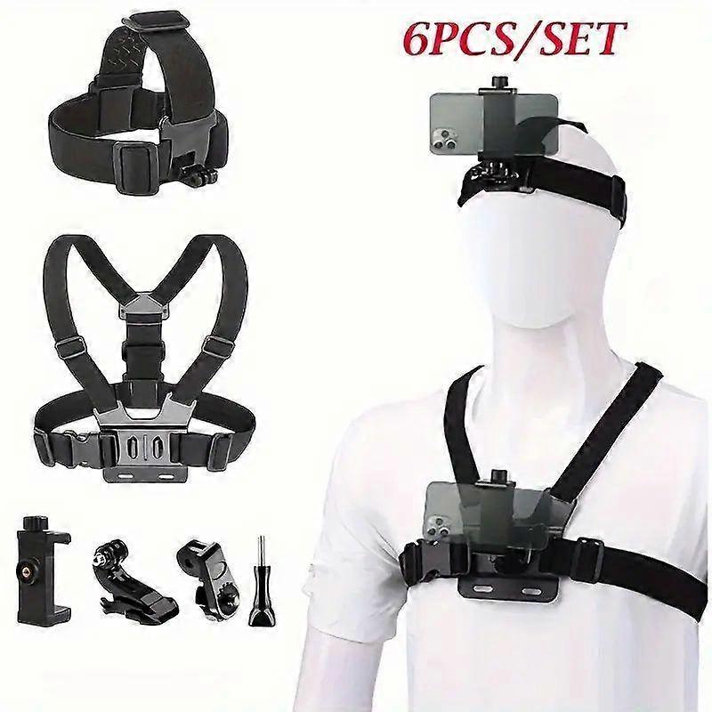 Action Camera Strap Set with Phone Clip, Fixing Mount for Gopro/Phone/Osmo Action, Sports Camera Accessories #TOP PICKS