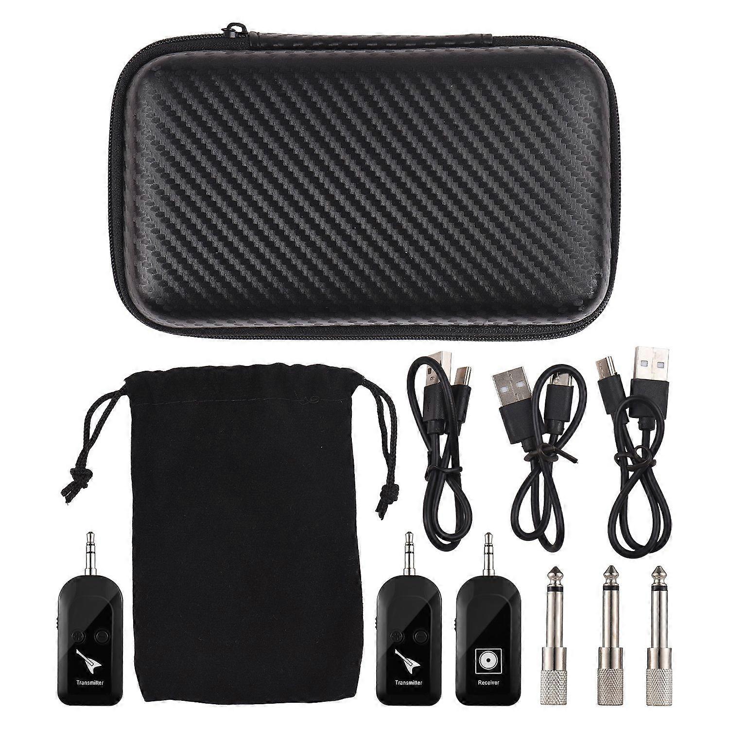 Wireless Guitar System Rechargeable 2.4G Guitar Transmitter Receiver Set Real-time Transmission for 
