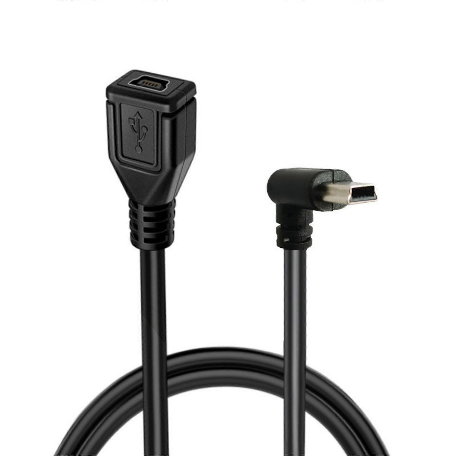 Mini USB Female to USB Male Cable 5Pin Adapter Cable Support Data Transfer Charging Sync Extension Cord for Dashing Camera Multicolor