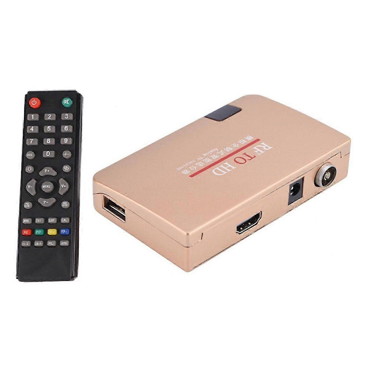 to -Compatible Converter Analog TV Remote Control Supports All Standard Signals UK Plug