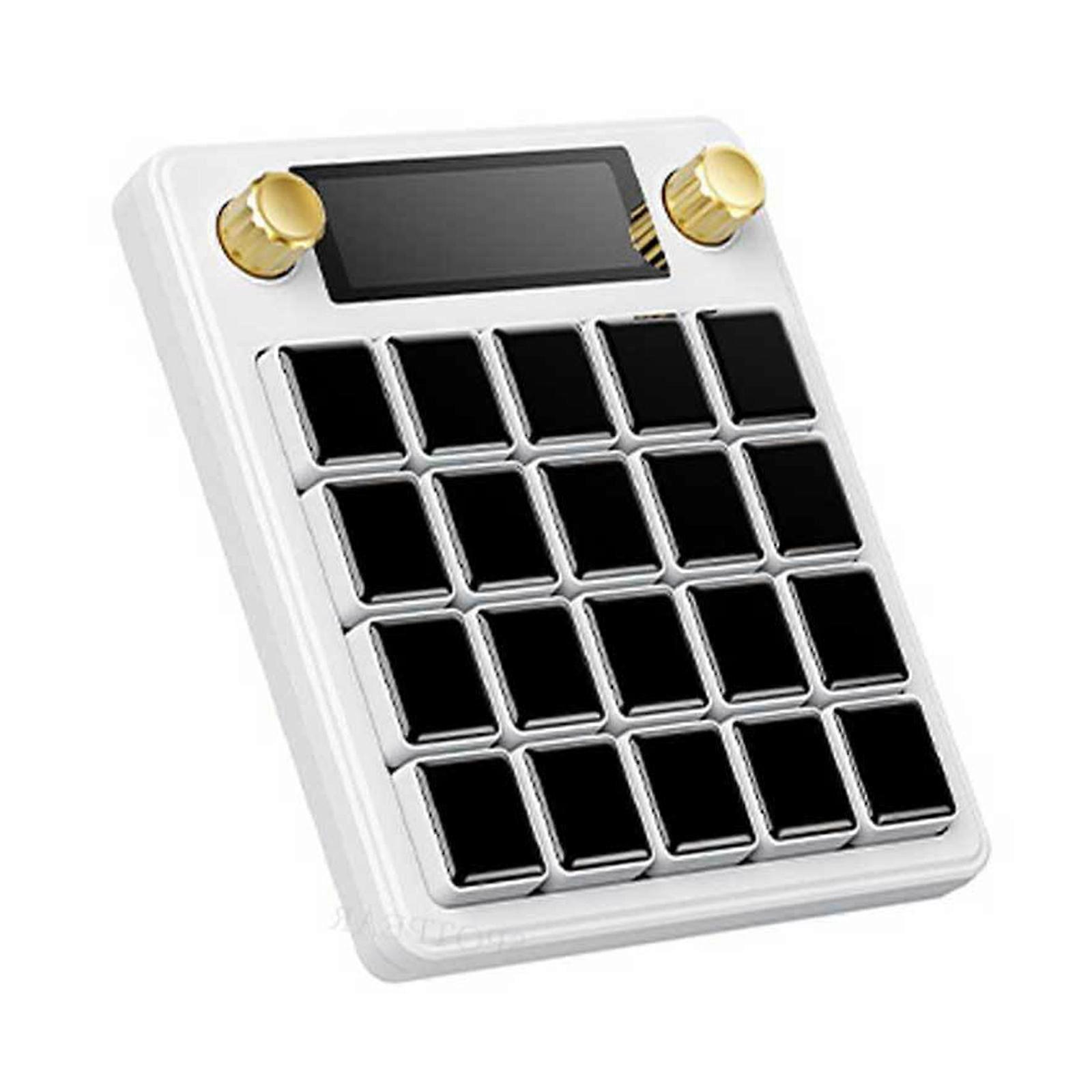 Multiple Screen AI Mechanical Keyboard Hot Swapping Socket With 0.85inch LCD Screen 2.8inch Secondary Display for PC  White