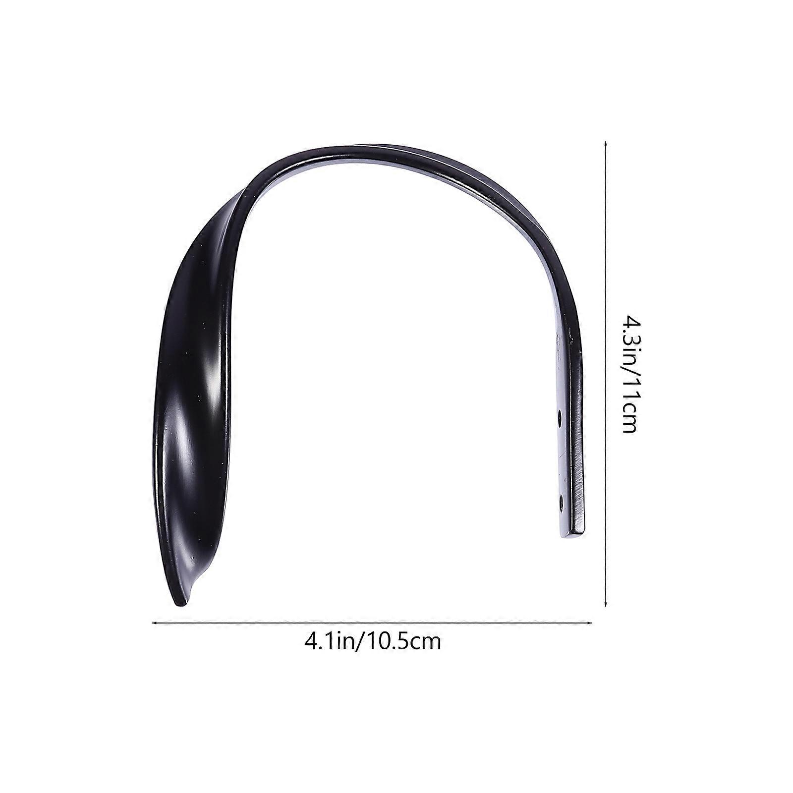 Curtain Cord Hooks Aluminum Alloy Hooks for Holding 2Pcs Black