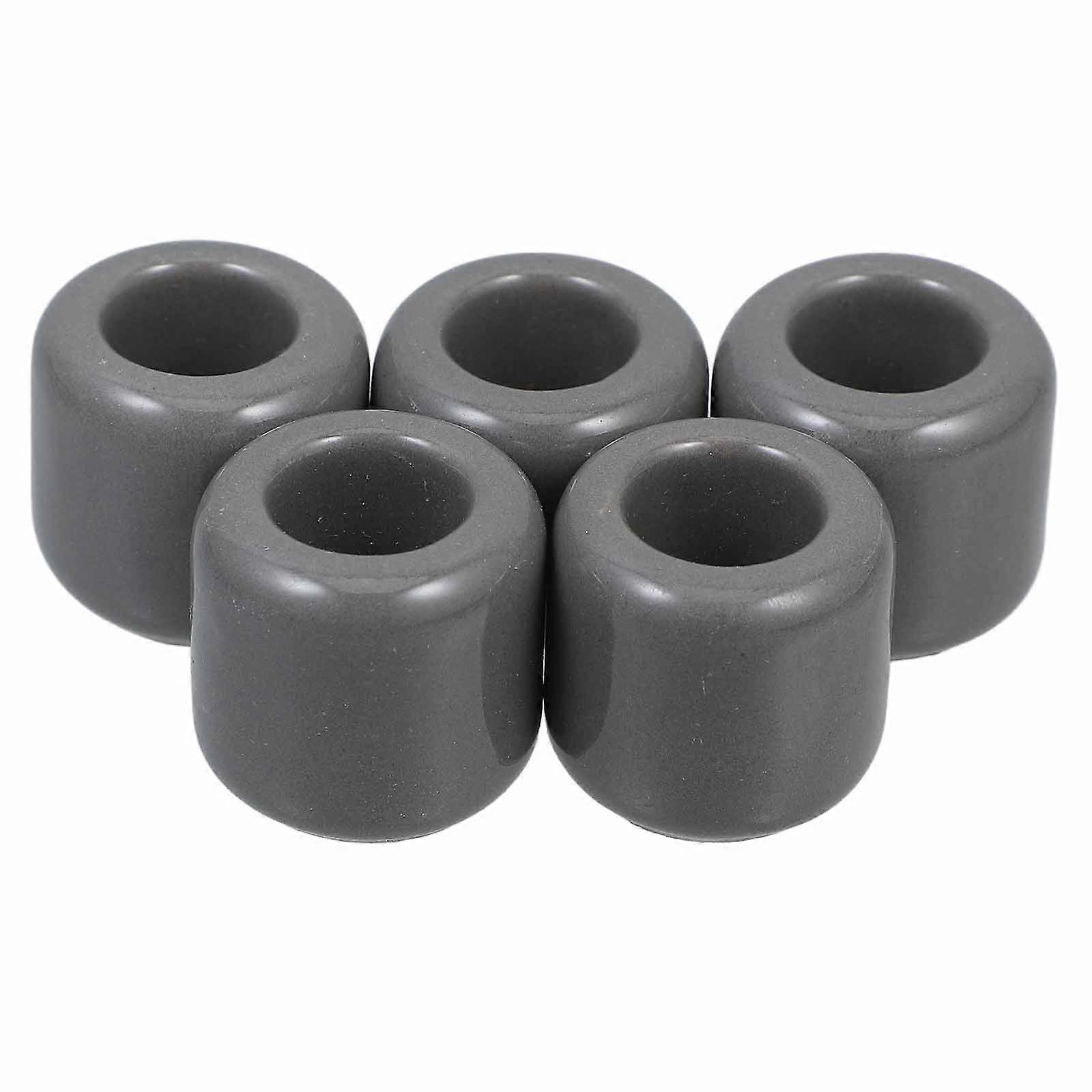 Candle Holder Decorative Piece Home Decor Grey Ceramic for 5Pcs