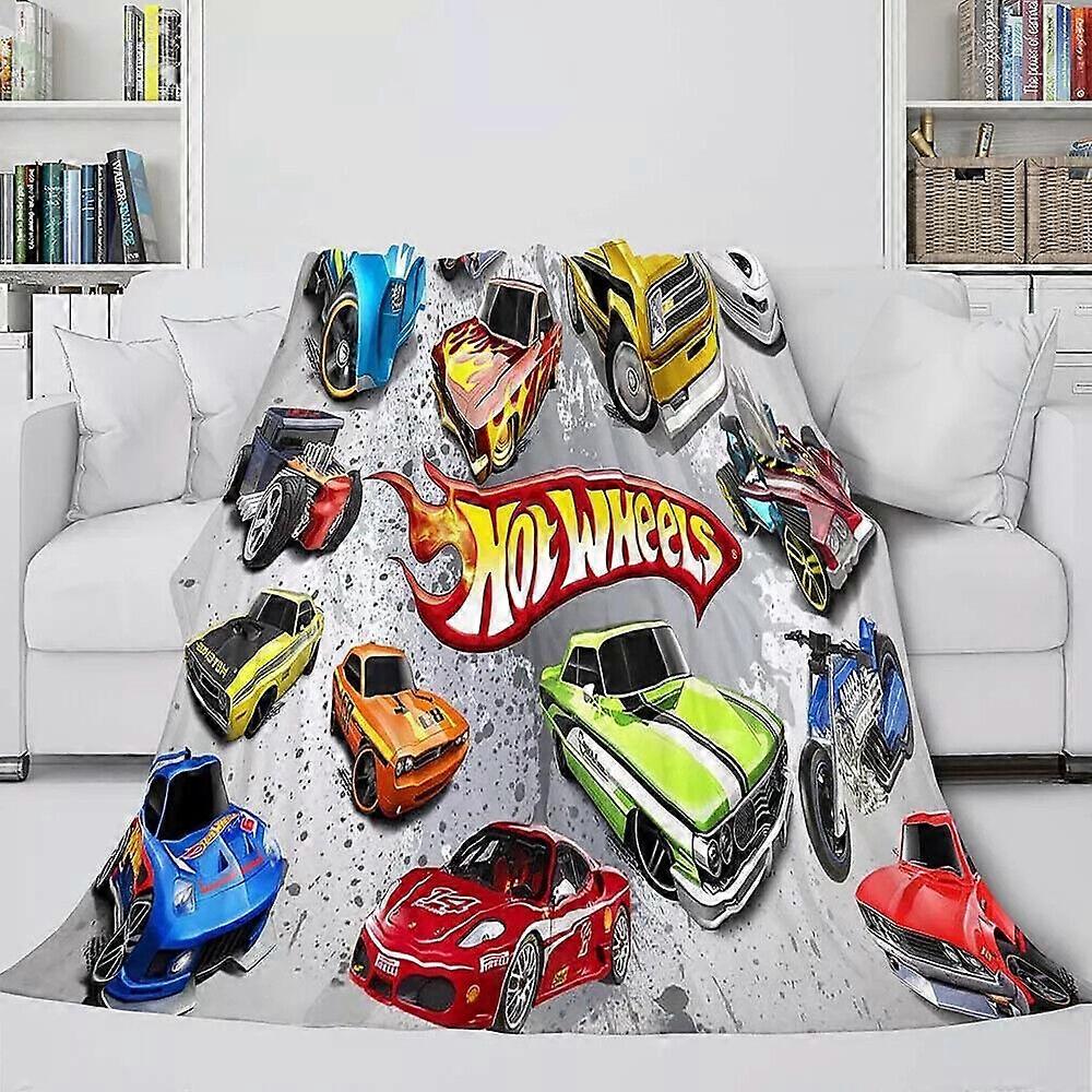 3D Hot Wheels Fleecedecke, weich und warm, Bett- oder Sofaüberwurf, Teppich, Bettwäsche, Geschenk (UK)