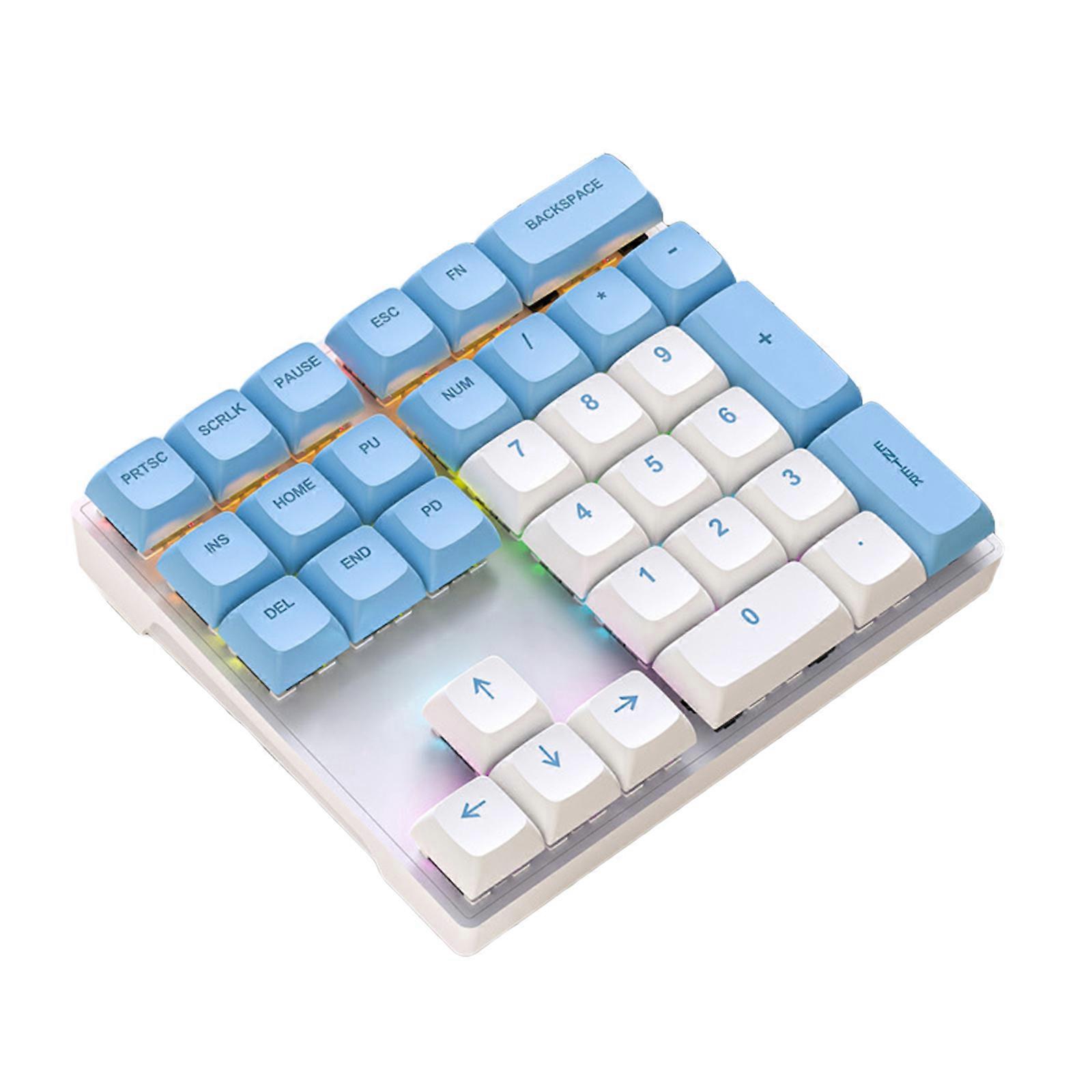 Wire Numeric Keypad 33-Key Corded USB Number Pad External Numpad Portable Mini Numeric Keyboard for PC Laptop Notebook Multicolor