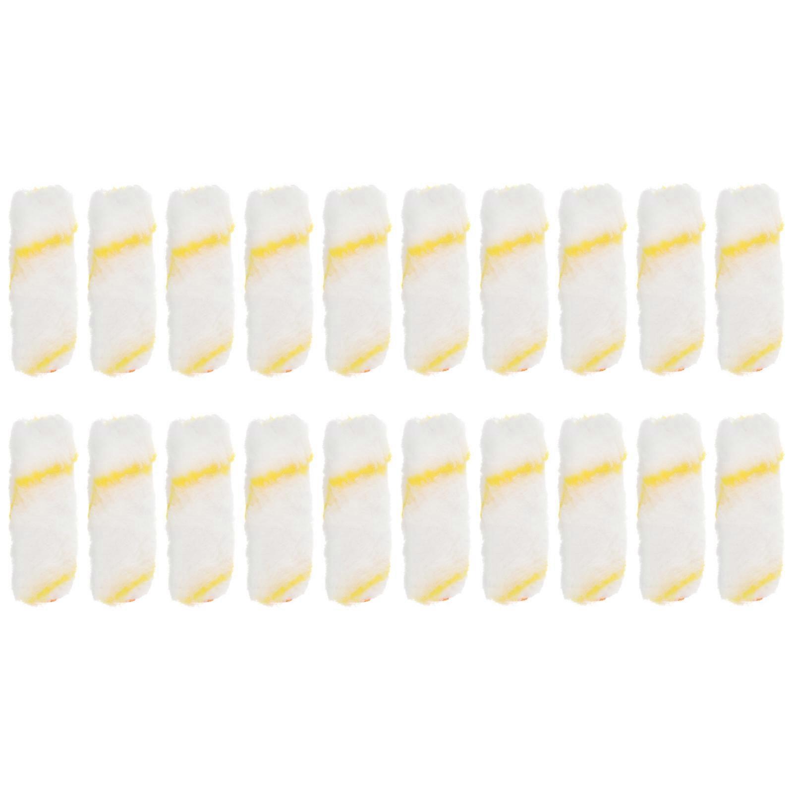 20PCS Paint Roller Cover Mini Rollers Cover Polyester Roller Sleeve Decorators Brush Smooth Tools No Handle