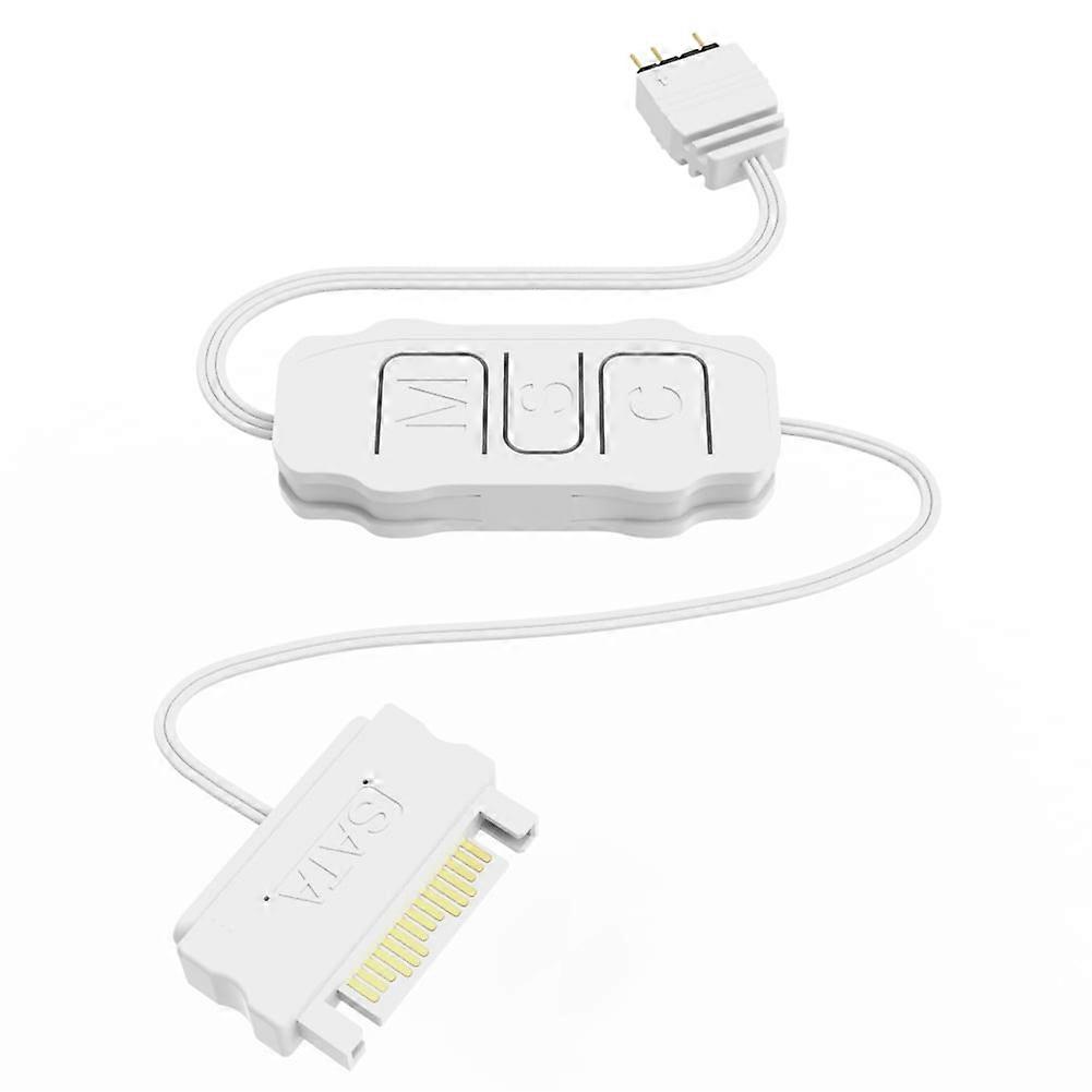 jixopn ARGB 5V 3PIN To SATA Interface Extension Cable Mini Adapter Controller RGB Sync Controller Cable for PC Case Fan