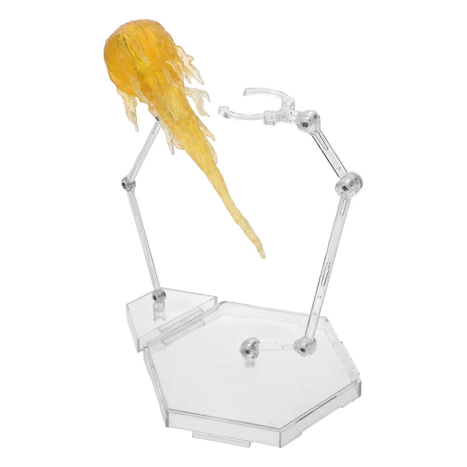 Model Display Stand Adjustable Holder Base for Action Figures Yellow