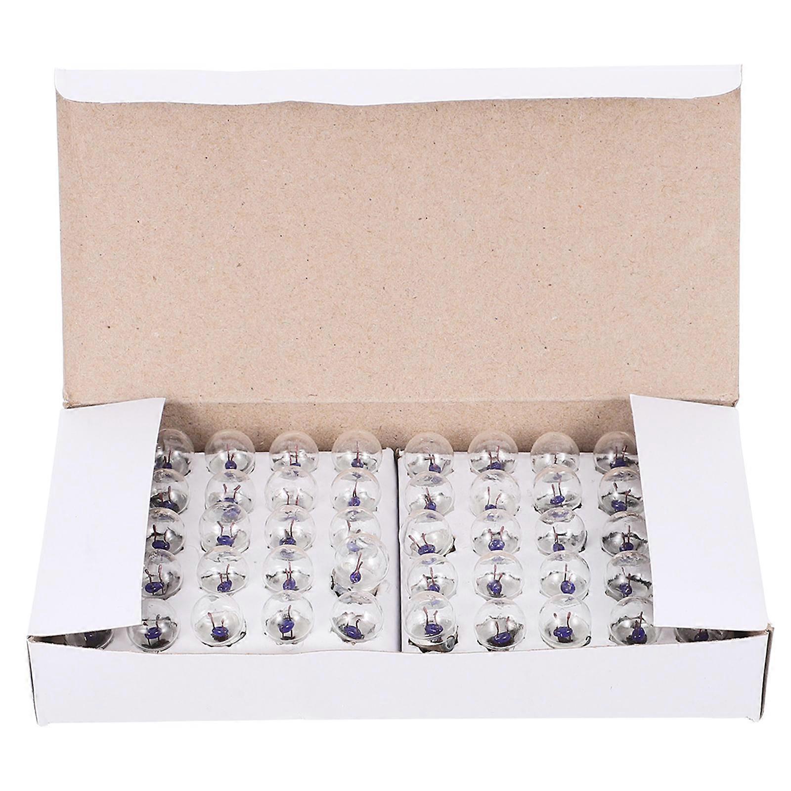 Mini Light Bulbs Screw Base for Electrical Experiments 50Pcs Silver