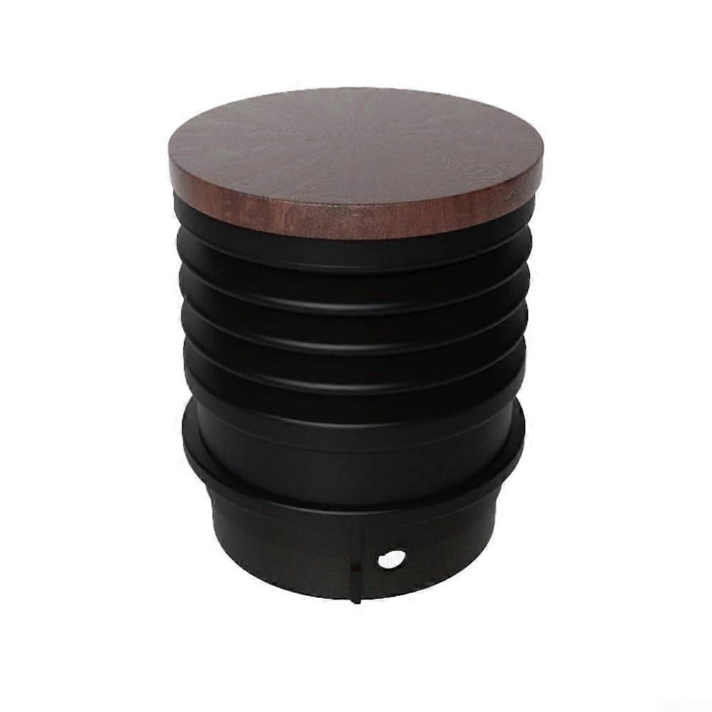 Coffee Grinder Cleaning Tool Set with Silicone Bellow and Aluminum Lid for Precise Dosing, Home and Cafe Use (Wooden Cover)