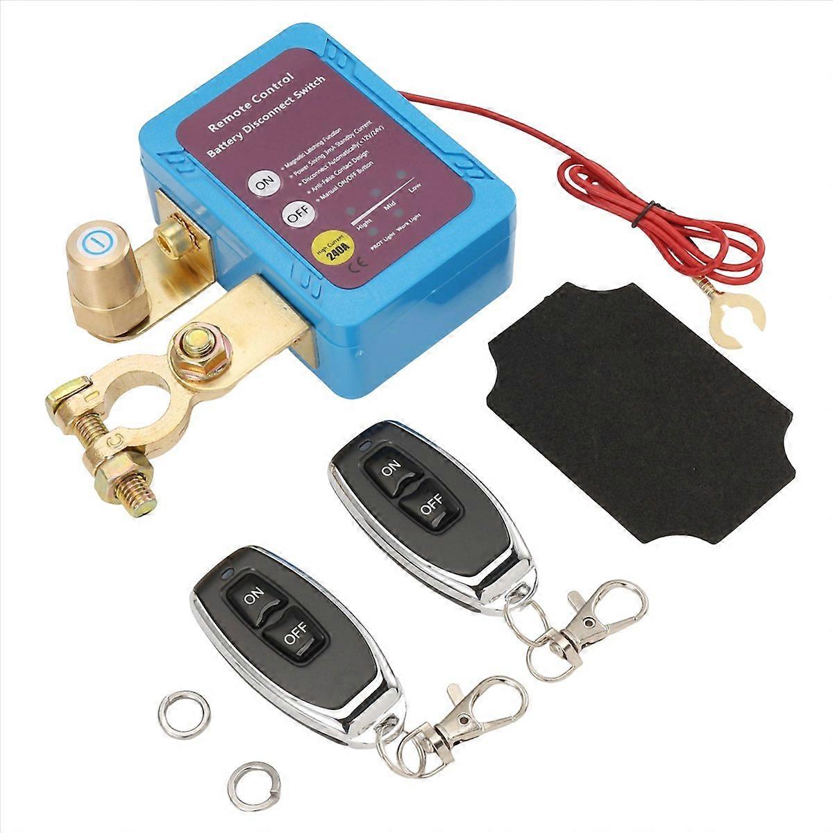 12V 240A Remote Battery Disconnect Switch, Automatic Power Off Switch