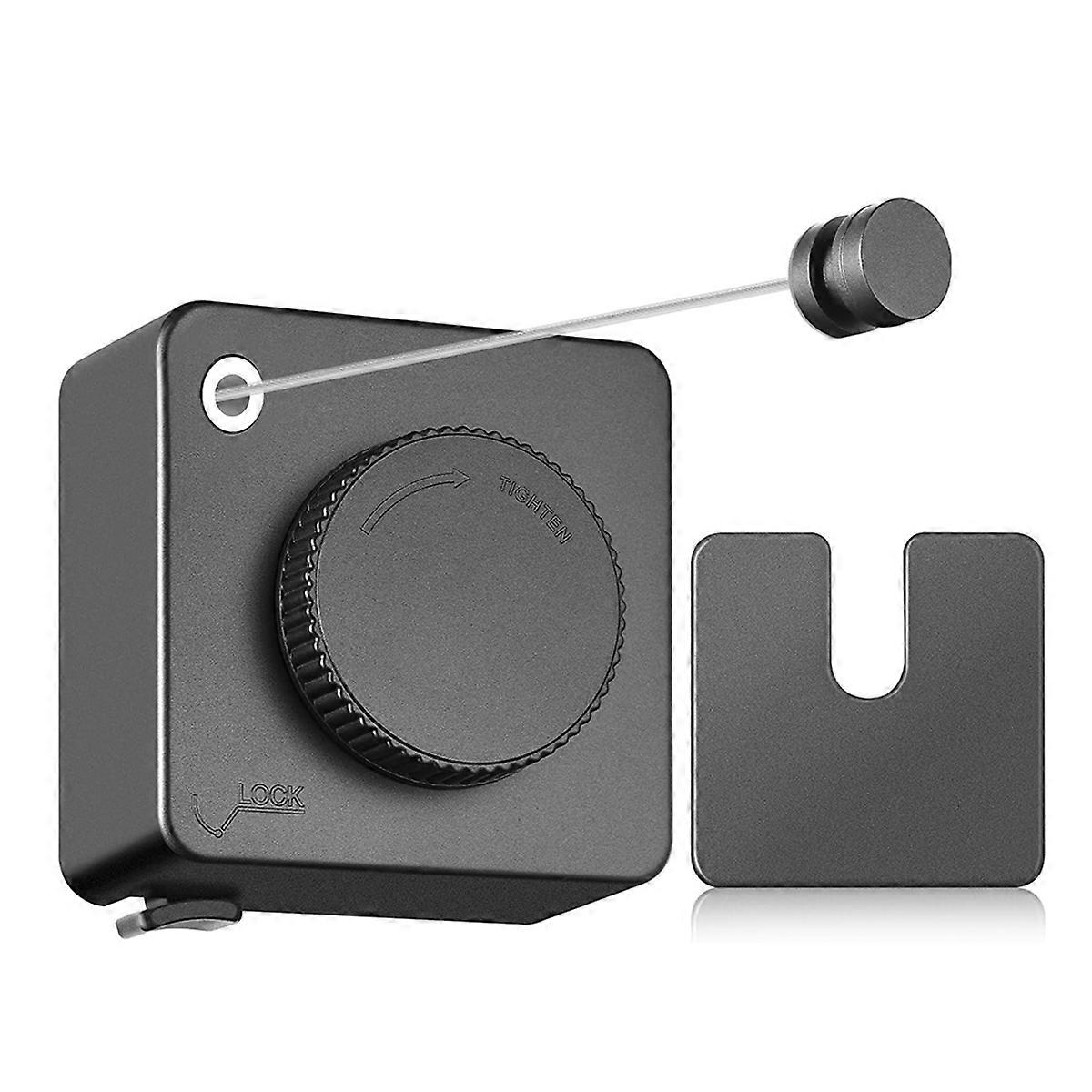 Retractable Clothesline Indoor, Wall Mounted Clothesline Gray