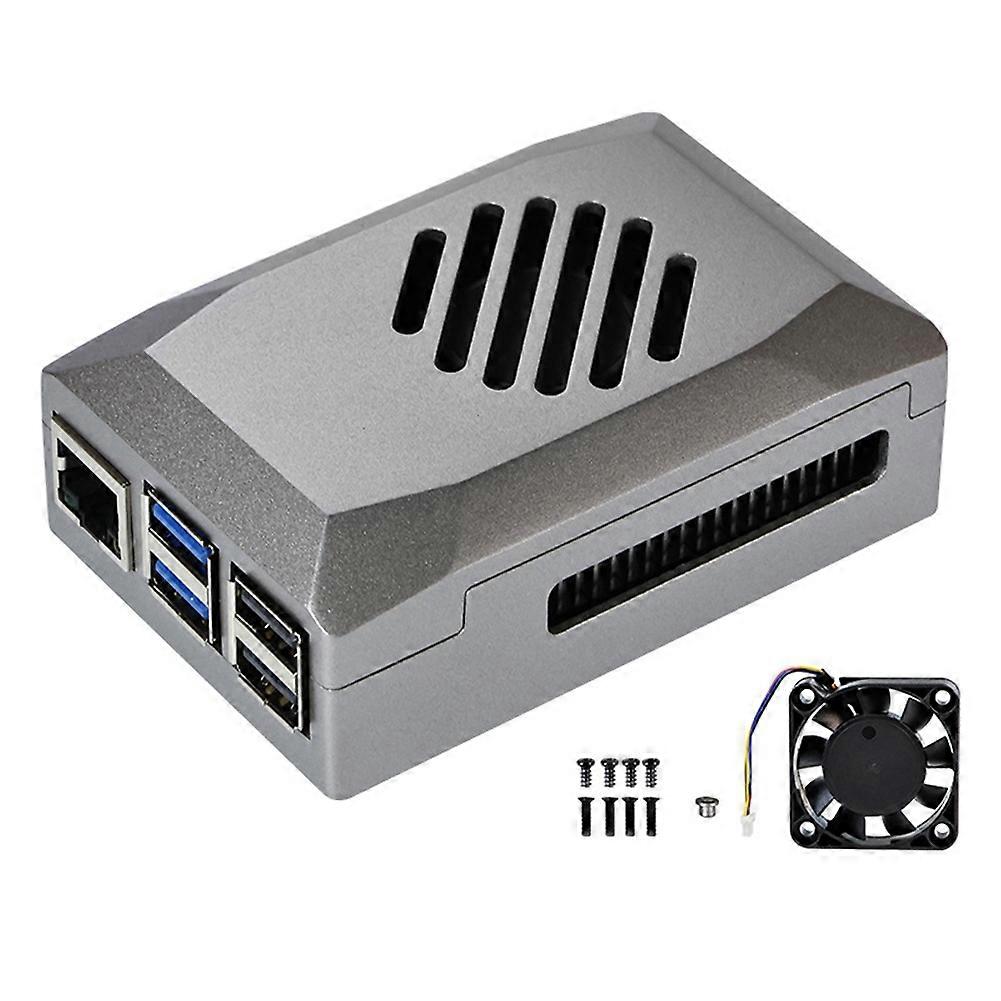 For Raspberry Pi 5Th Generation ABS Shell, Cooling Protective Shell with PWM Speed-Adjustable Fan for Cooling