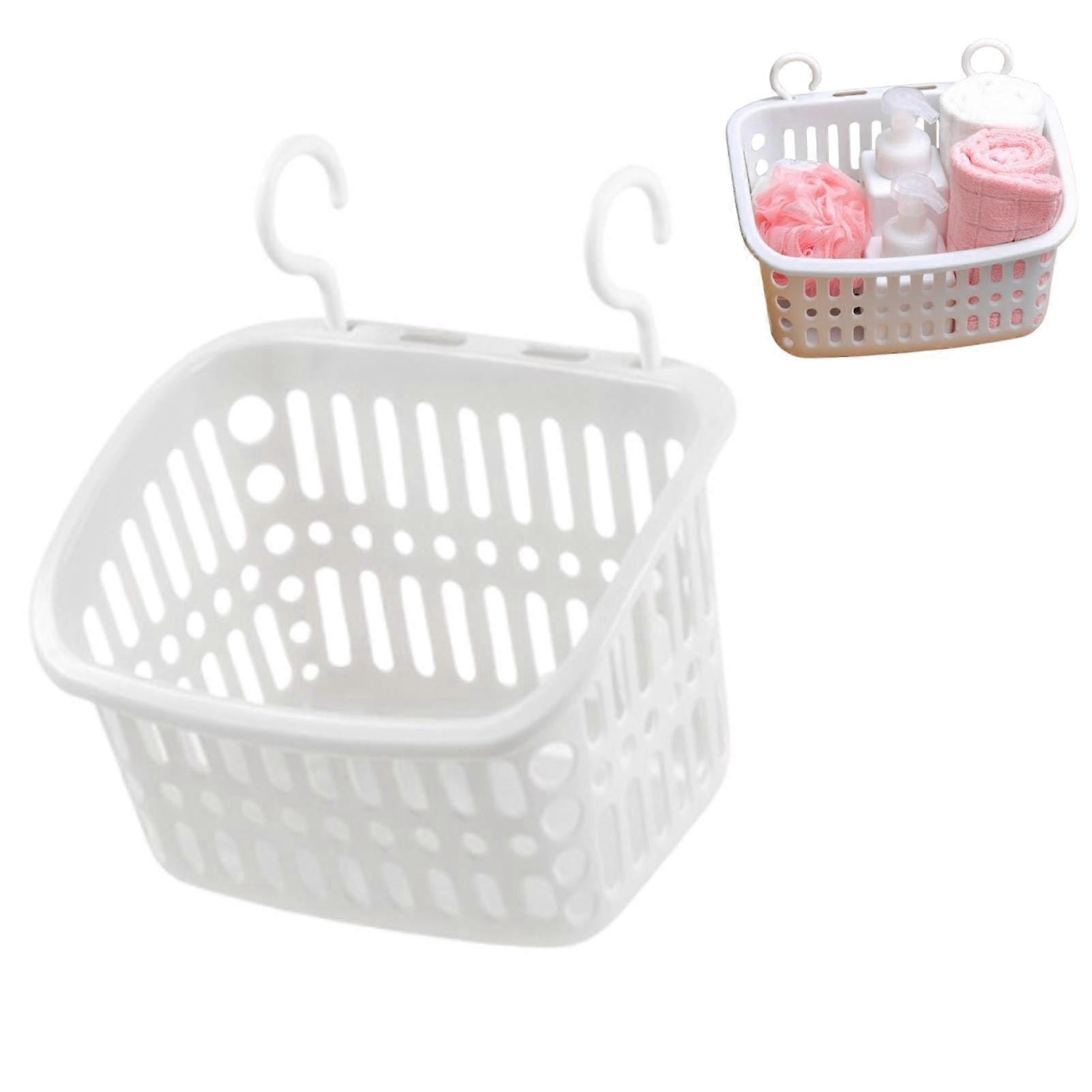 Hanging Shower Caddy 2PCS Plastic Bathroom Storage Baskets with SpaceSaving Design and Fast Drainage