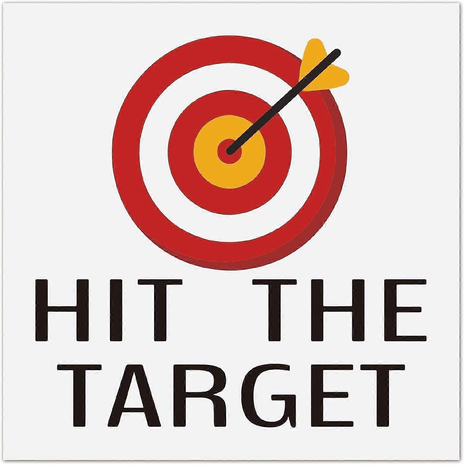 10 Sheet Hit The Target Toilet Stickers Urine Aiming Decals Red Yellow Bullseye with Arrow of Yellow Ends Pattern PVC Waterproof Stickers for Pee Trai