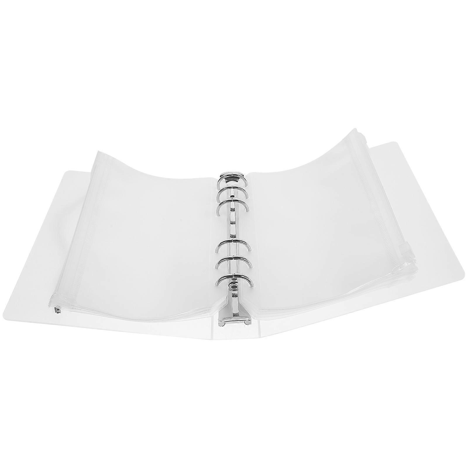 Pill Bags Binder Shell Set for Storage 4Sets Clear Reusable Eva White Bags