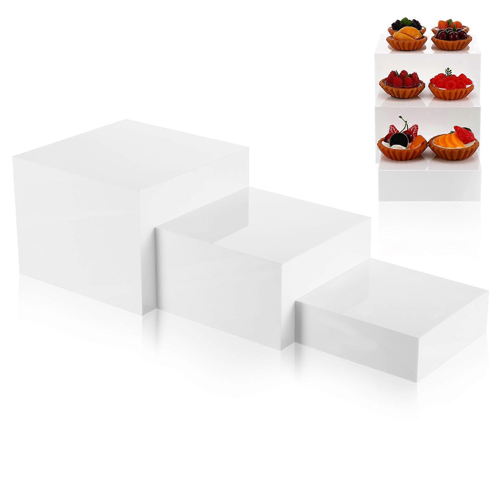 Food Display Holder Acrylic Cube Riser for Cupcake Stand 1Set