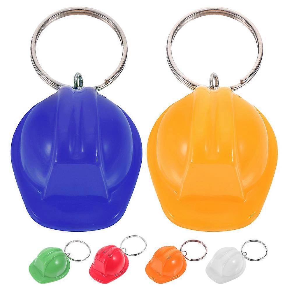 Engineering Keychain Mini Construction Hat for Party 6Pcs Pack