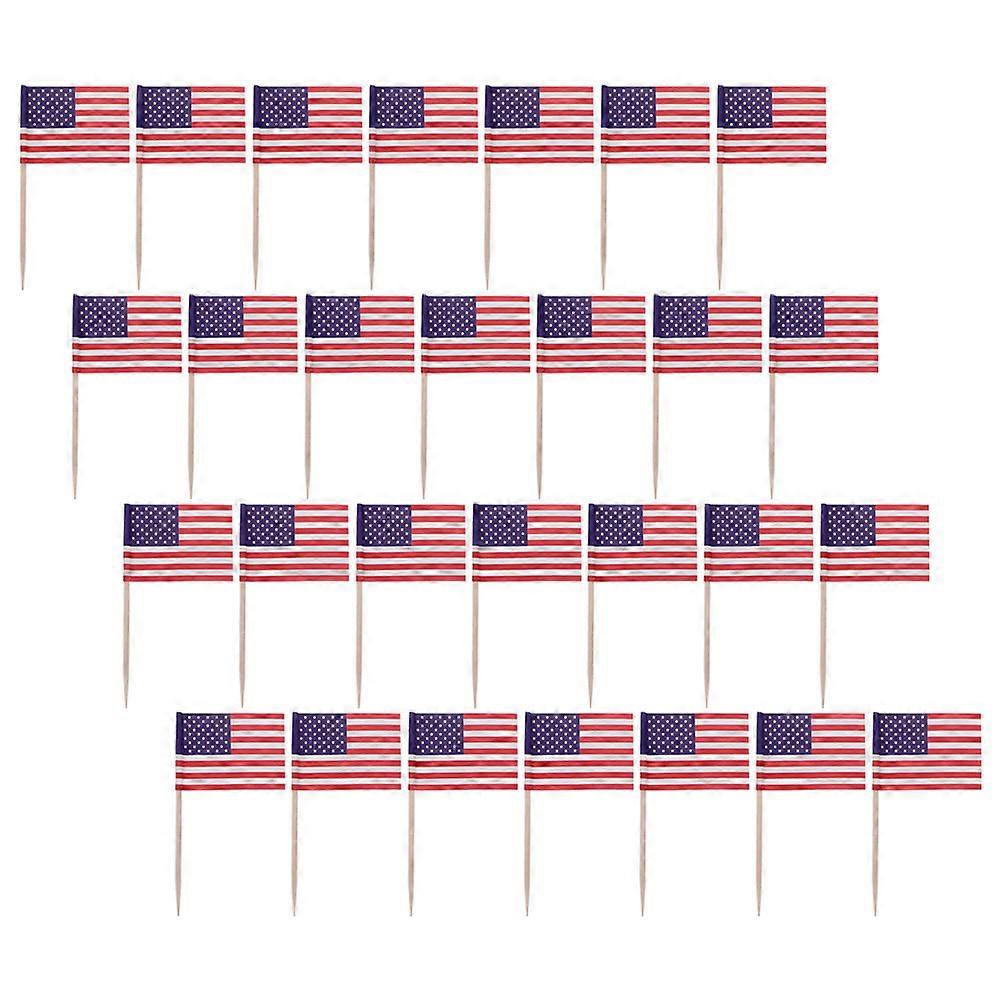 Usa Decorative Fruit Toothpicks for Party Use 200Pcs Flag Picks
