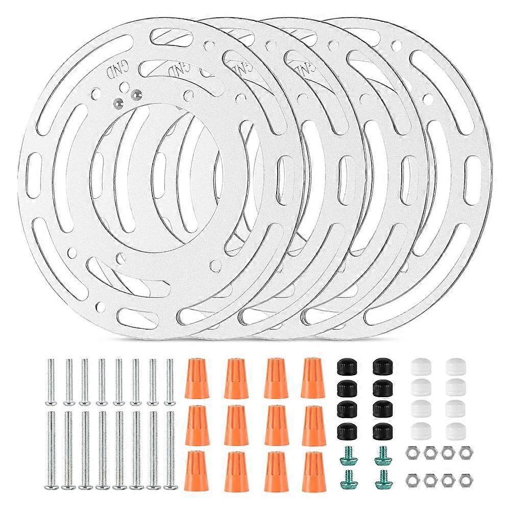 Upgraded 4-Pack Universal Lamp Mounting Brackets with Screws and Nuts for Ceiling Lights, Wall Lights