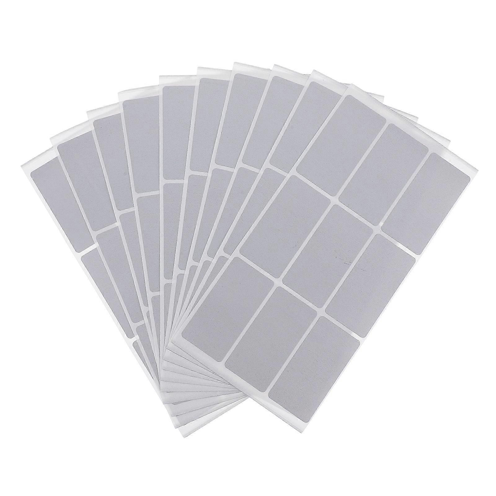 Rectangular Silver Scratch Off Stickers for DIY Game Sheets 10 Pieces