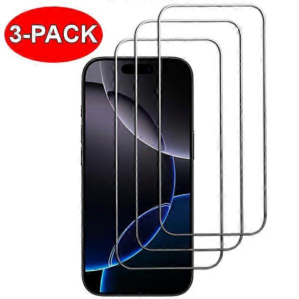 3-Pack - compatible with iPhone 16 Pro Tempered Glass Screen Protector