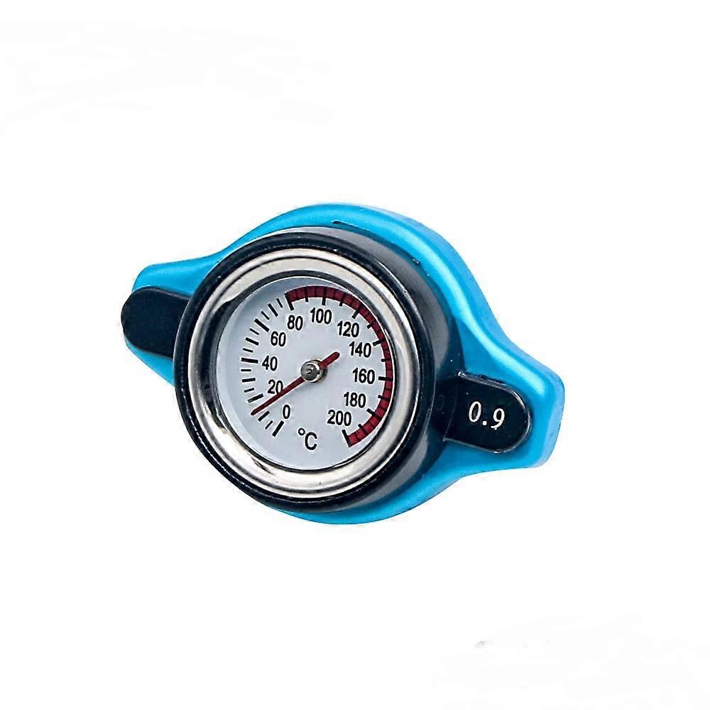 Aluminum 0.9 Bar  Pressure Radiator Cap with Thermometer Gauge for RealTime Temperature