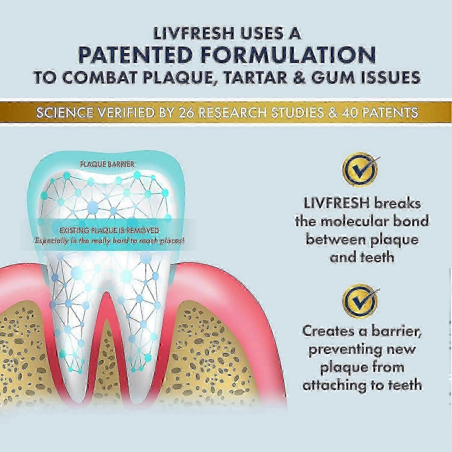 Livfresh Toothpaste Gel, Clinically Proven To Remove Plaque 250% Better ...