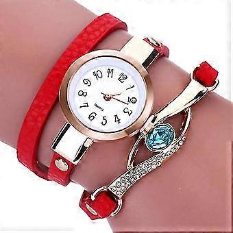 Vrouwen Diamond Encrusted Armband Horloge Fashion Trend Eenvoudige Dunne Strap Student Quartz Horloge