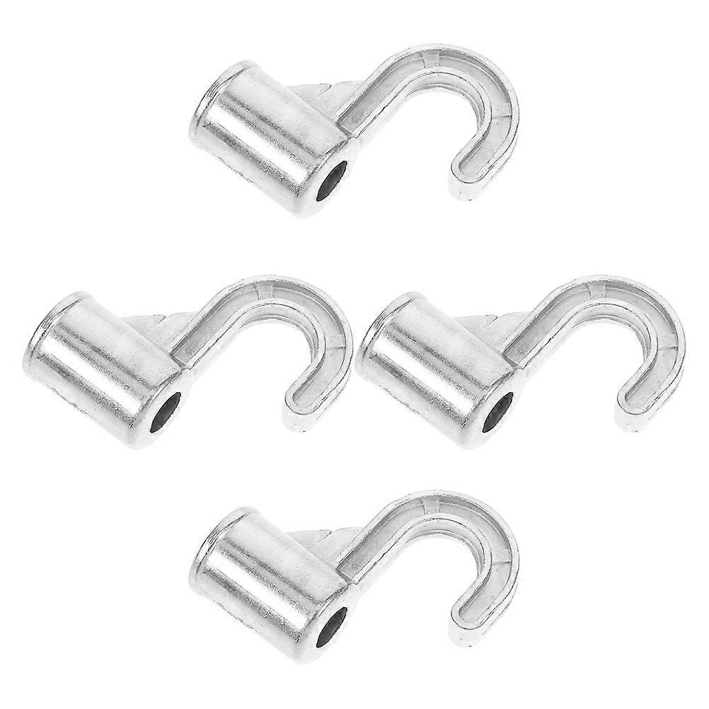 4pcs Closet Rod Hooks No Drilling Brackets for Home Storage Solutions