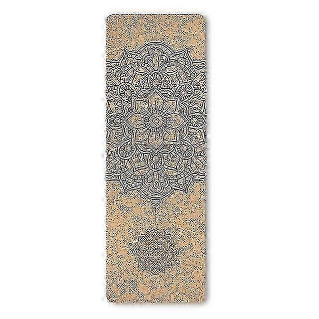 4 mm naturlig kork TPE-trykt yogamatte sklisikker Esterilla Yoga svetteabsorberende hjemmefitnessmatte gymnastikk pilatesmatter med veske