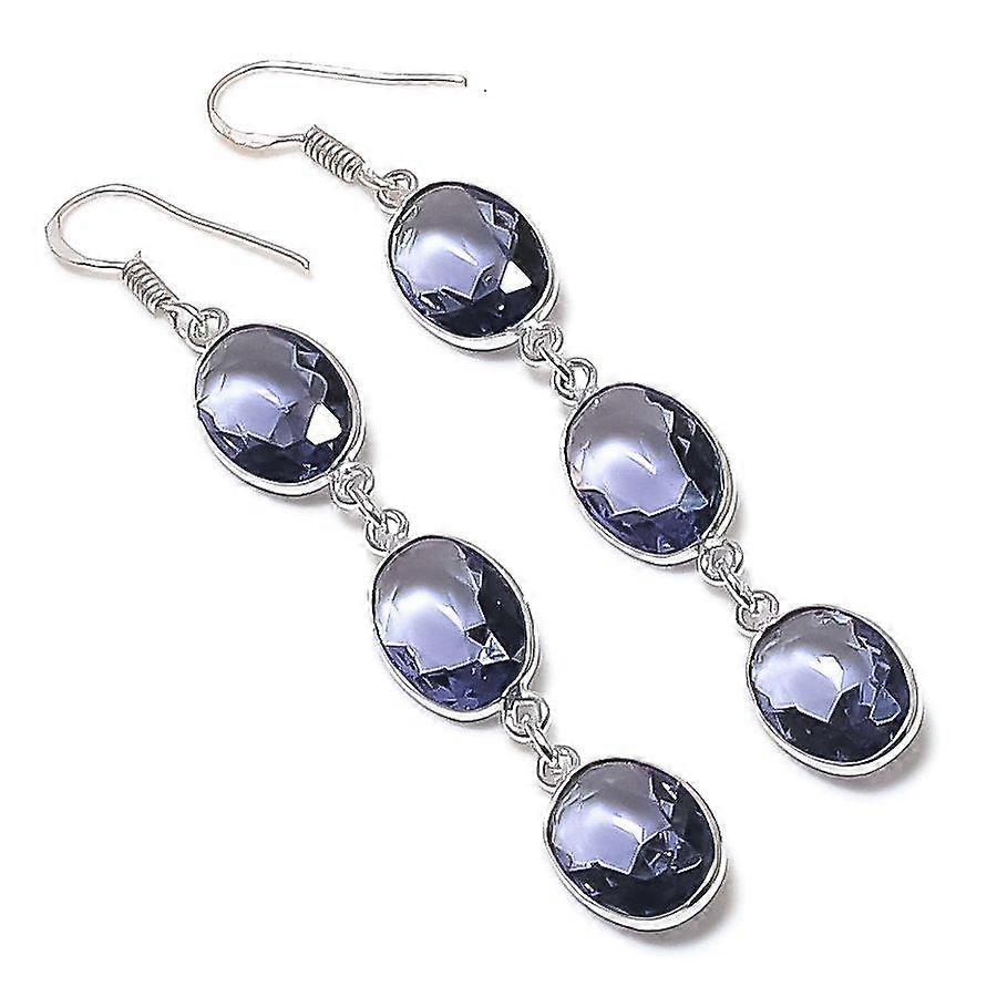 Amethyst Gemstone 925 Sterling Silver Earring 2.99"