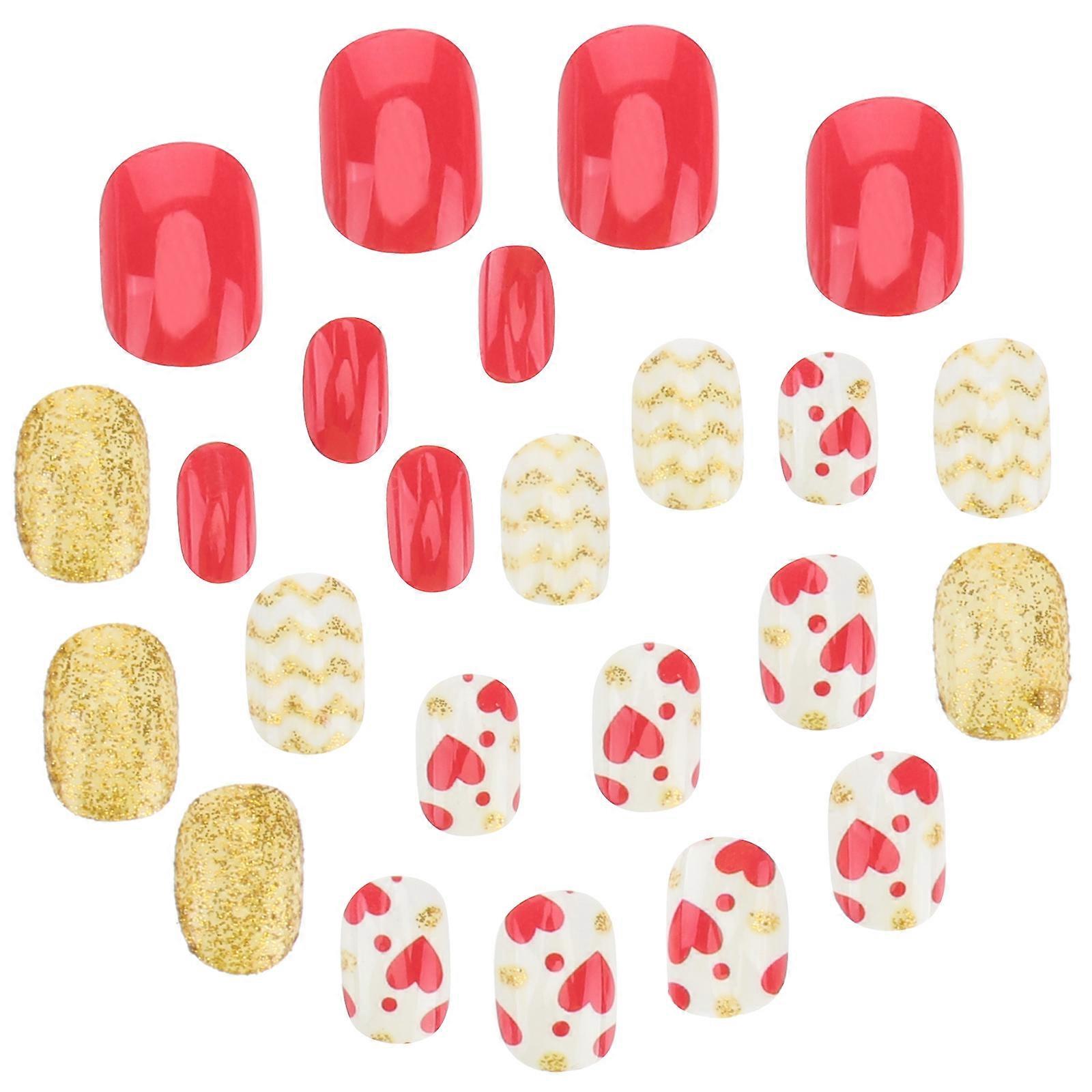 Children's False Nail Tips for Decoration Featuring 1Pack Assorted Cartoon Designs