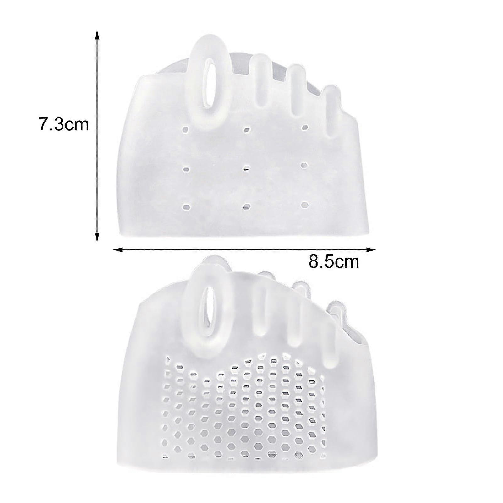 Silicone Toe Separators Bunion Corrector for Pain Relief and Alignment, Clear 2pcs Breathable