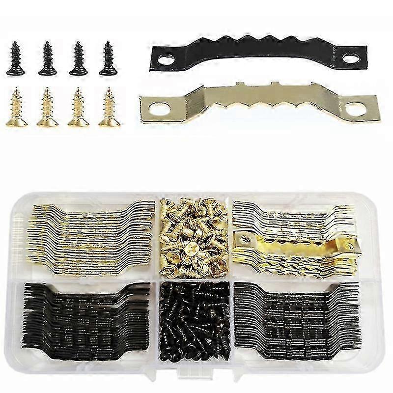 2025 100 Two-coloured Serrated Hooks Hooks For Picture Frames Accessories For Picture Frames