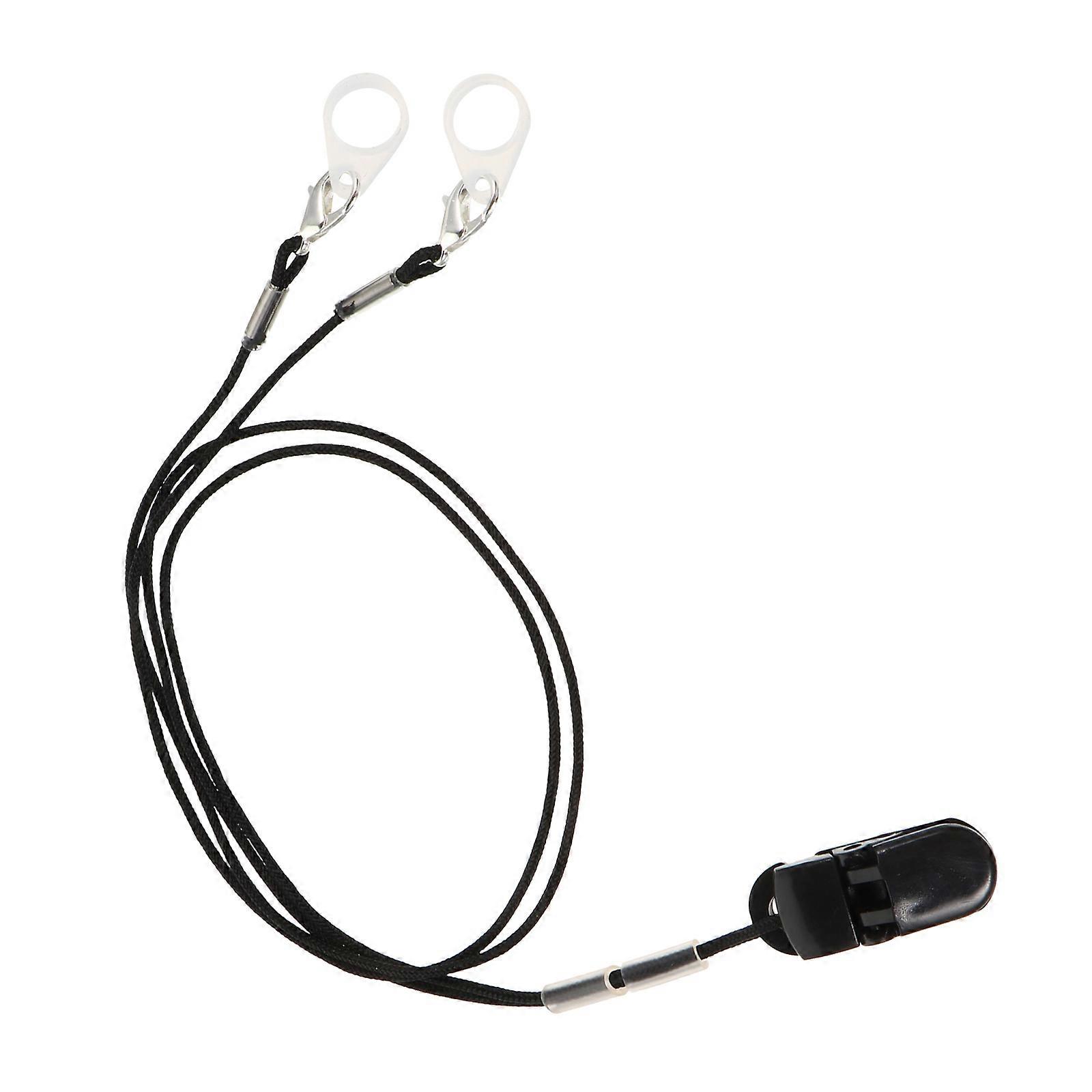 Hearing Aid Hanging Strap Protector with Adjustable Band for Hanging Use Black