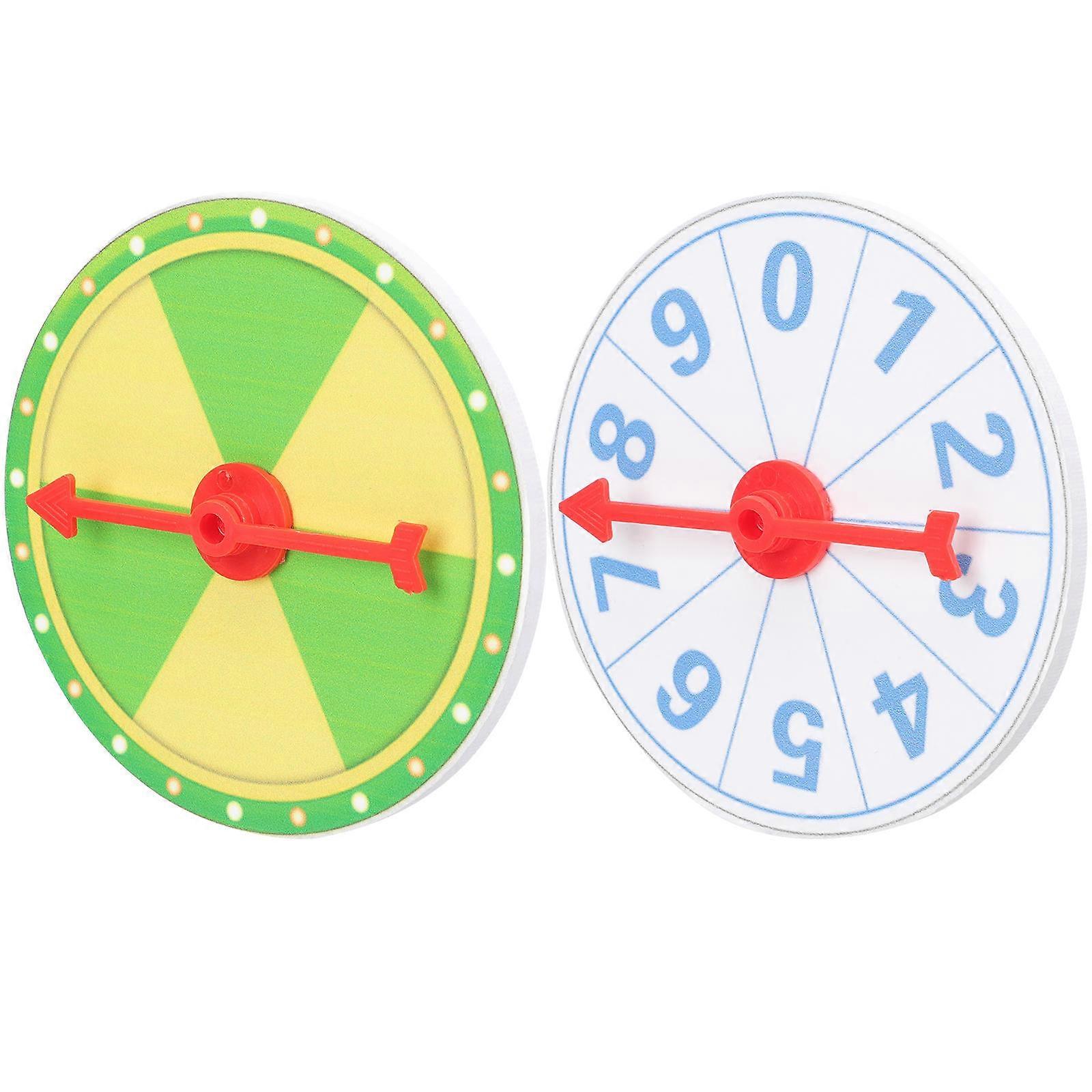 Prize Wheel for Playing Rotating Wheel 2Pcs Game Props Assorted Color
