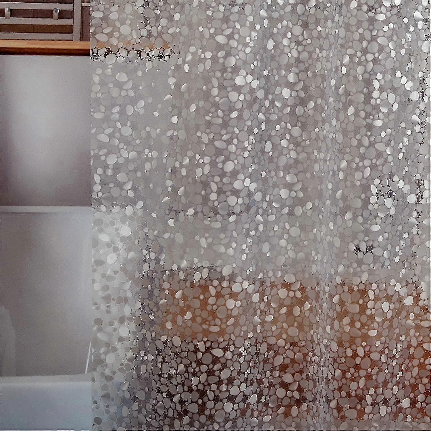 2026 3D pebble pattern shower curtain-180*180