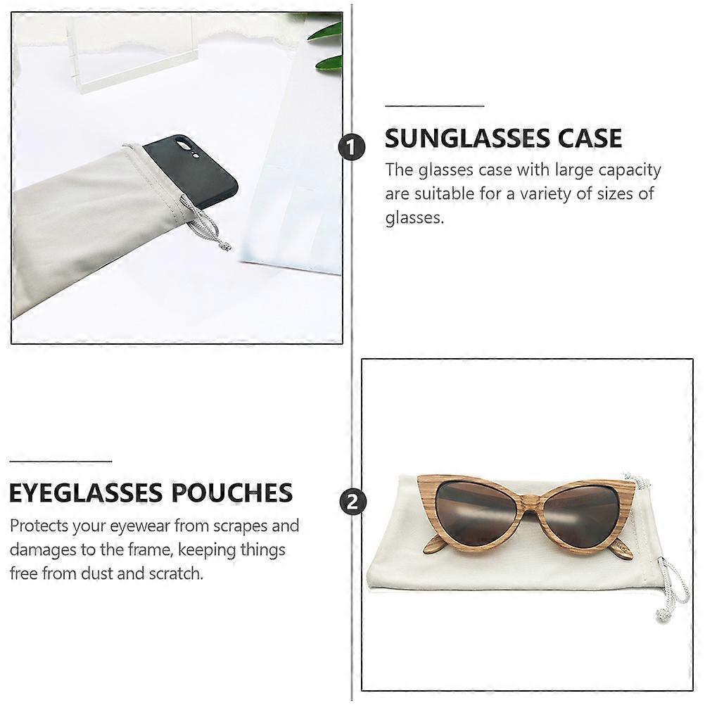 Sunglasses Case for Storage Use 1Set Microfiber Glasses Bags Drawstring Set